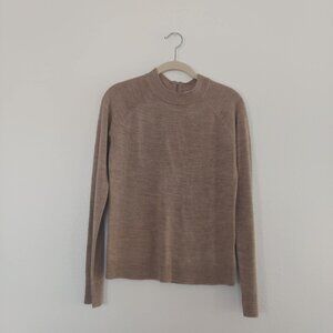 Mock Neck Zip-Back Sweater
